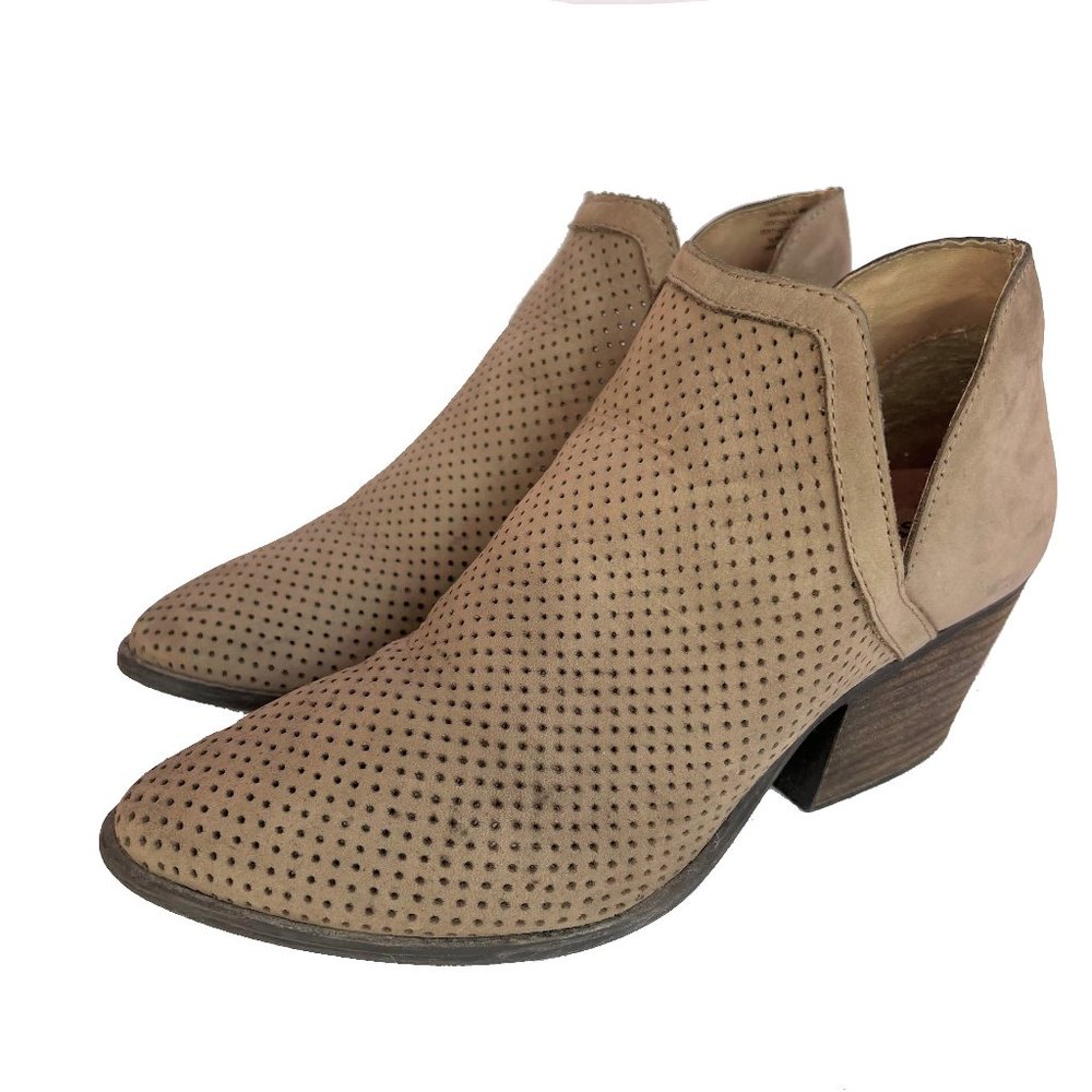 Steve Madden Amerisa Tan Laser Cut Pointed Toe Bootie